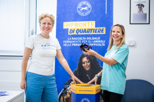 Save the Dogs’ President Sara Turetta and Claudia Mercaldi, Marketing and Communications Manager Italy for Santévet during the inauguration of Milan's first Neighborhood Community Support hub.