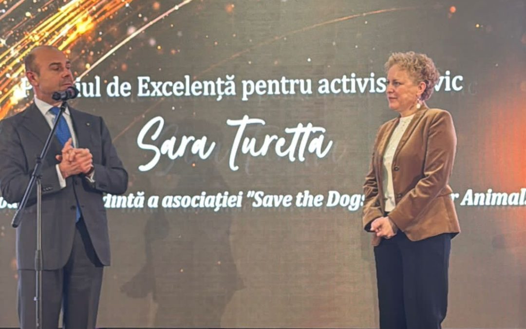 Sara Turetta premiata in Romania con il “Premio Eccellenza” per l’attivismo civico